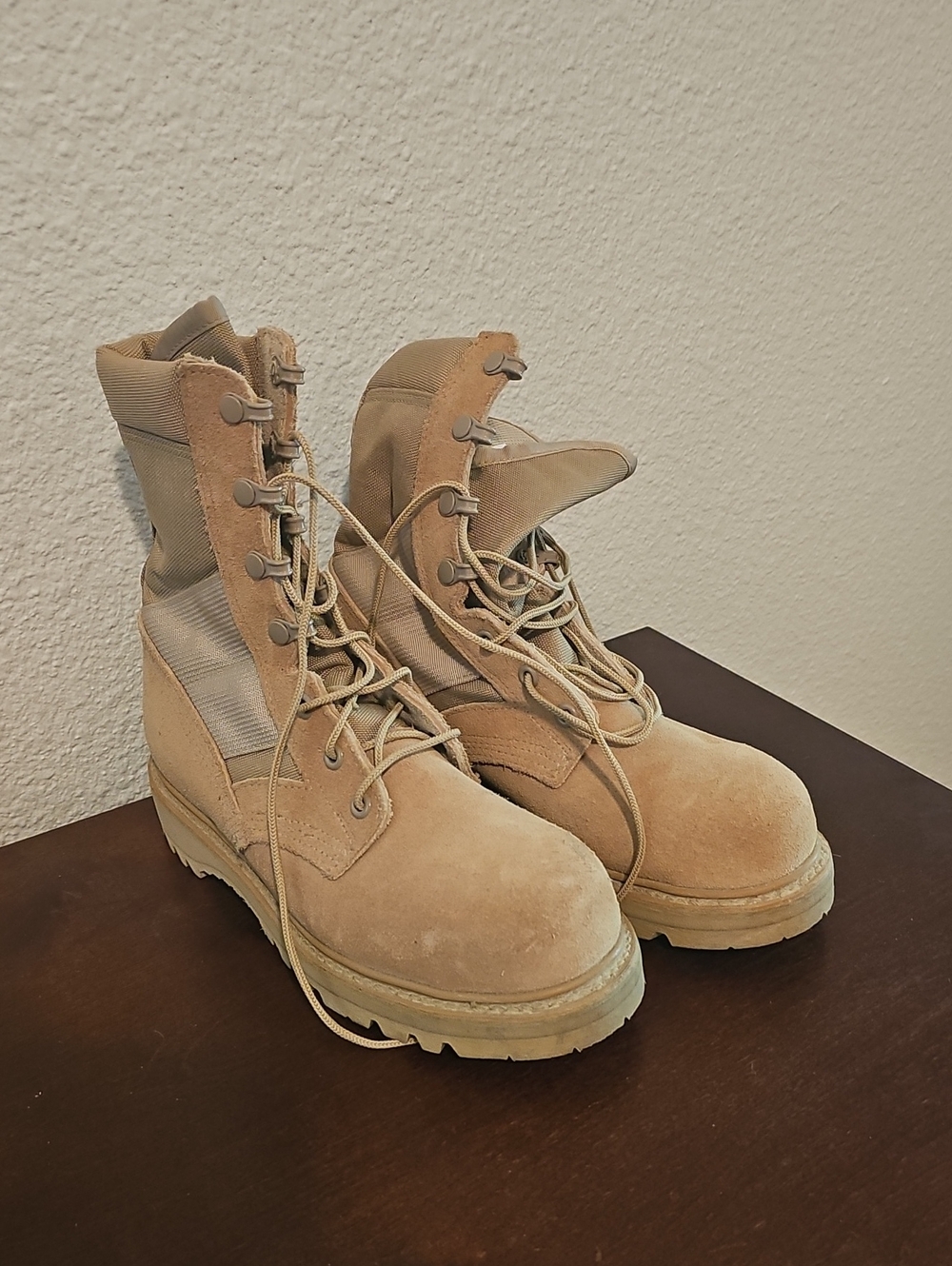 Steel Toe Military Tactical Desert Boots - Tan Size 5.5R